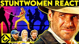 Stuntwomen React to Bad & Great Hollywood Stunts 4