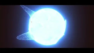 BLUE STAR with Solar winds using THREEJS,  WEBGL