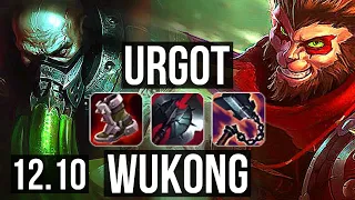 URGOT vs WUKONG (TOP) | 1700+ games, 6/1/3, 1.2M mastery, Dominating | KR Diamond | 12.10