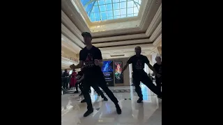 MJ ONE danced in the lobby of Mandalay Bay