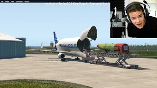 Transporting An a320 Fuselage In An AIRBUS BELUGA - X-Plane 11