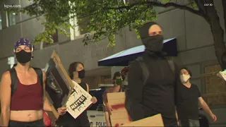 Calm night of protests in Portland with no federal officers