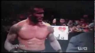 WWE Raw 1/13/14 Randy Orton Attacks John Cena Dad