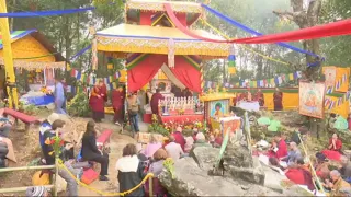 cremation ceremony of Sogyal Rinpoche at Tashiding west Sikkim.