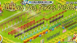 All Hay Day Fences Untill Now Details | All Fences At One Place | How to  Decorate Farm With Fences