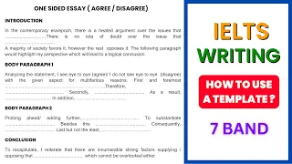 IELTS WRITING - HOW TO USE A TEMPLATE?