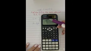 Coefficient of Variation (standard deviations/ mean) using Calculator