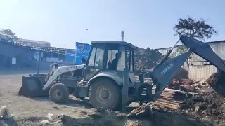 JCB Terex New Drinking Water Pipe Being Dug and Backfilling for Village | JCB Working  Video