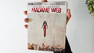 Madamed Web (Steelbook) 4K UltraHD Blu-ray DVD Unboxing  | Disc Menu Reveal