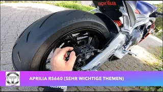 Aprilia RS660 WICHTIGE THEMEN, Rückrufaktion, Erste Inspektion, Fazit nach 2000km, 100 auf 200km/h