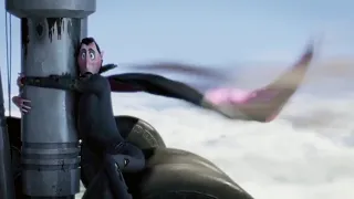 Hotel Transylvania Dracula chasing plane scene