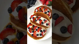 High-protein Breakfast Recipe: Pancake Tacos🤩 #highprotein #healthybreakfast #healthyrecipes