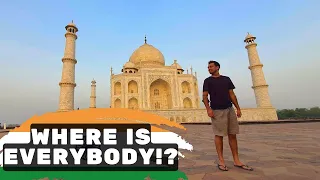 We were ALONE at the Taj Mahal  (Indian Travel Vlog, Agra, India)