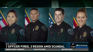 1 officer fired, 3 resign amid scandal