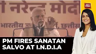 PM Modi Fires Another Sanatan Salvo At INDIA Alliance Says Congress Conspiring Against The Nation