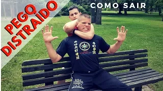 COMO SAIR DE UM MATA LEÃO SENTADO NO BANCO  Artes Marciais e Defesa Pessoal Kung Fu