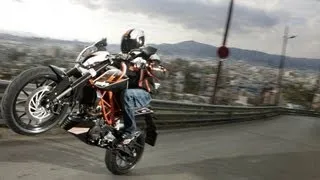 First-Test | KTM 390 Duke 2013 | Action-Sound-Onboard+Engl. Sub!