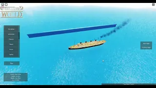 The Titanic 2 sinking from a Rogue Wave || Roblox