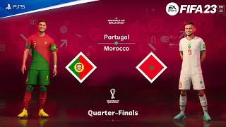 Portugal vs Morocco  World Cup Quarter Final | Ronaldo Crying | 4K60FPS | FIFA-23