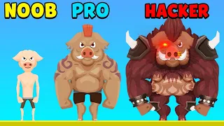 NOOB vs PRO vs HACKER - Tough Man (PIG)