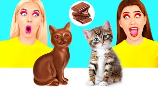 Real Food vs Chocolate Food Challenge by Craft4Fun Challenge