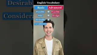 Basic vs Advanced English Vocabulary ESL #shorts