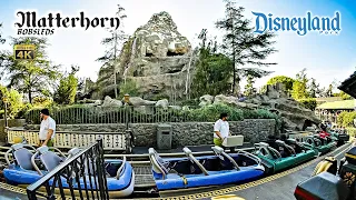 Matterhorn Bobsleds Tomorrowland Side On Ride Low Light 4K POV Disneyland 2024 01 31