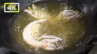 ALIEN SHRIMP(Mantis Shrimp) FRIED ALIVE [Thai Street Food]