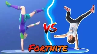 FORTNITE DANCE CHALLENGE! - In Real Life Who is the cooler DANCE?