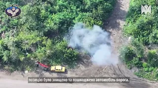Рота ударних дронів "РАРОГ" 24-ої ОМБр завдає вогневого ураження по позиціям окупантів