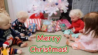 Reborn Toddlers Celebrate Christmas! Waiting for Santa, Opening Presents! | Kelli Maple