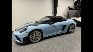 2024 Porsche 718 Spyder RS For Sale * Gulf Blue Walkaround