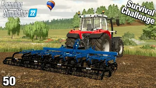 NEED A LARGER CULTIVATOR TO WORK WITH THE PLANTER Survival Challenge FS22 Hinterland Ep 50