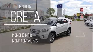 Hyundai Creta - изменения в комплектациях