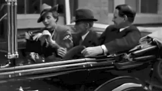 Henry Ford shows Crown Prince Frederick and Princess Ingrid of Denmark around at River Rouge Plant