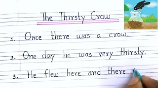 Thirsty crow story in english | Thirsty crow story 10 lines | Thirsty crow story | story writing