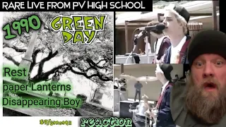 Green Day - "Rest" "Paper Lanterns" "Disappearing Boy" Live From PV High School 1990(REACTION)