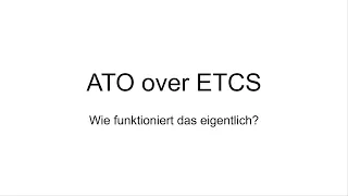 ATO over ETCS: Grundüberblick