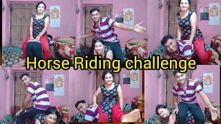 @msfamily2580 , horse riding challenge , Husband wife challenge, #challenge