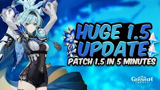 EVERYTHING NEW IN PATCH 1.5 IN 5 MINUTES (Huge Update) - Free Diona & More! | Genshin Impact