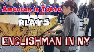 Street Piano Japan - Jacob Koller Plays "Englishman in NY" by Sting Jazz Piano Arrangement