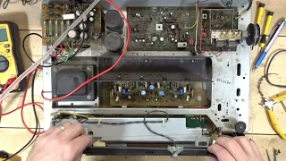 Pioneer SX 535 Stereo Receiver Repair - DC Voltage on Speaker Terminals and LED Upgrade