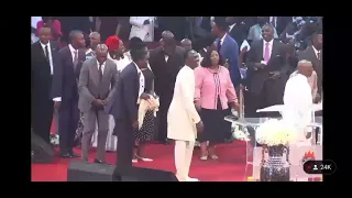 BISHOP DAVID OYEDEPO WITH OTHER PASTORS DANCING LIKE KING DAVID, AT THE END OF SHILOH 2021