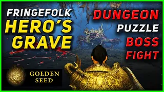 FringeFolk HEROs Grave (Golden Seed) DUNGEON PUZZLE & Boss Fight Elden Ring