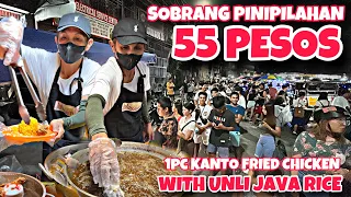 FLAVORED KANTO STYLE FRIED CHICKEN WITH UNLI JAVA RICE 55 PESOS LANG  | MANILA STREET FOOD