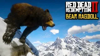 Grizzly BEAR Ragdoll Falls  ➡️Playing as a Bear in RDR2 PC | Euphoria Ragdolls |