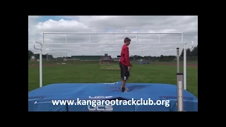 High Jump Drill (clearance drill):  Backflips on the high jump mat.