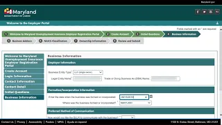 Maryland Unemployment Insurance BEACON Employer Registration