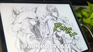 [Part1] Fantasy art Draw with me #22 using procreate iPad real time ASMR