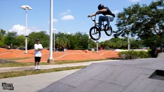 Insane BMX Long Jump Contest To The Concrete!